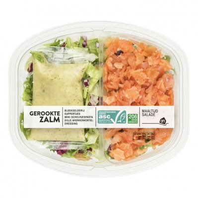 Huismerk Maaltijdsalade gerookte zalm
