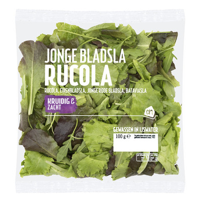 Huismerk Jonge bladsla met rucola