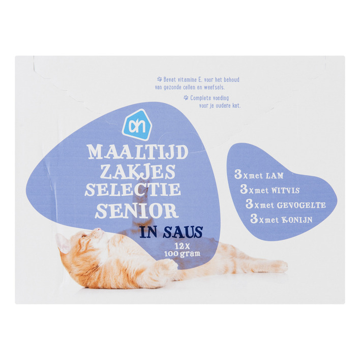 Huismerk Senior brokjes in saus (voor de kat)