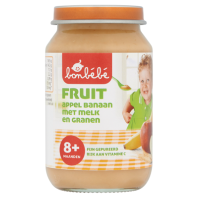 Huismerk 8+ Appel banaan melk granen