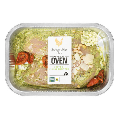 Huismerk Ovenschotel kipfilet pesto-pijnboompit