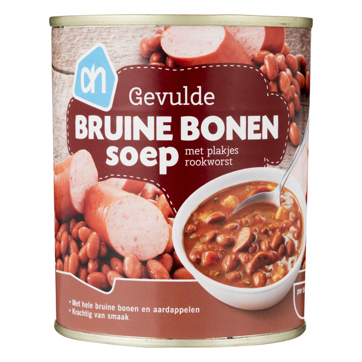 Huismerk Rijkgevulde bruine bonensoep
