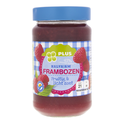 Huismerk Halvajam framboos