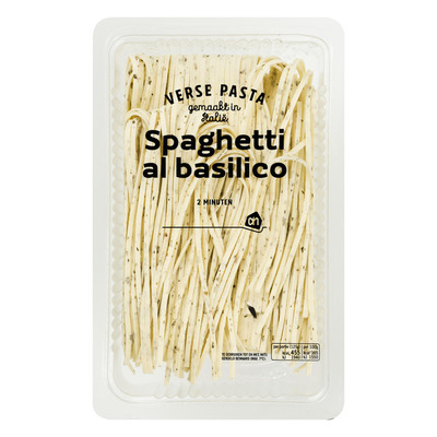 Huismerk Verse spaghetti al basilico