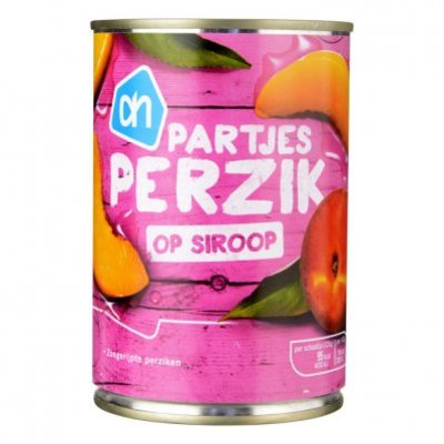 Huismerk Perzikpartjes op siroop