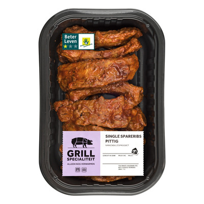 Huismerk Grill & steak spareribs pittig