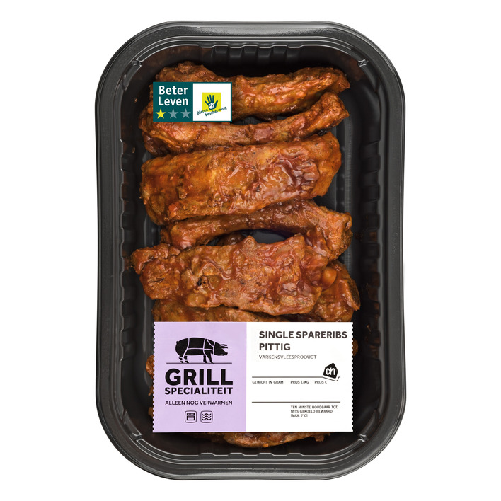 Huismerk Grill & steak spareribs pittig