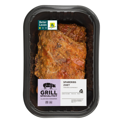 Huismerk Grill & steak spareribs zoet