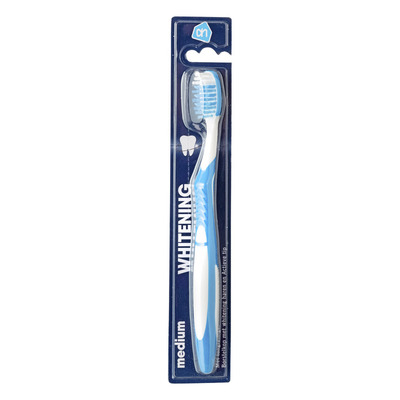 Huismerk Tandenborstel whitening medium