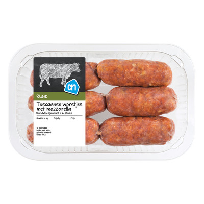 Huismerk Runder braadworstjes met mozzarella
