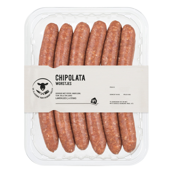 Huismerk Lams chipolata worstjes