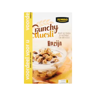 Huismerk Muesli krokant rozijnen naturel