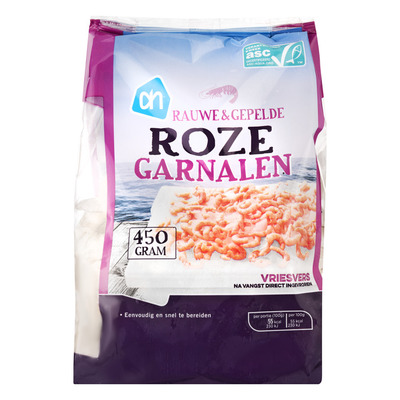 Huismerk Gepelde roze garnalen rauw