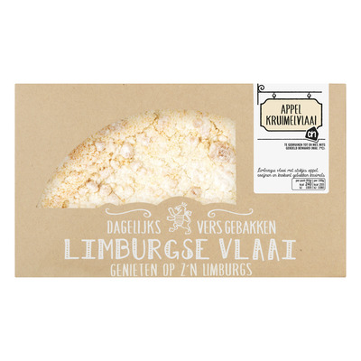 Huismerk Appelkruimelvlaai half