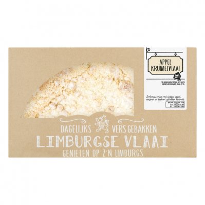 Huismerk Appelkruimelvlaai half
