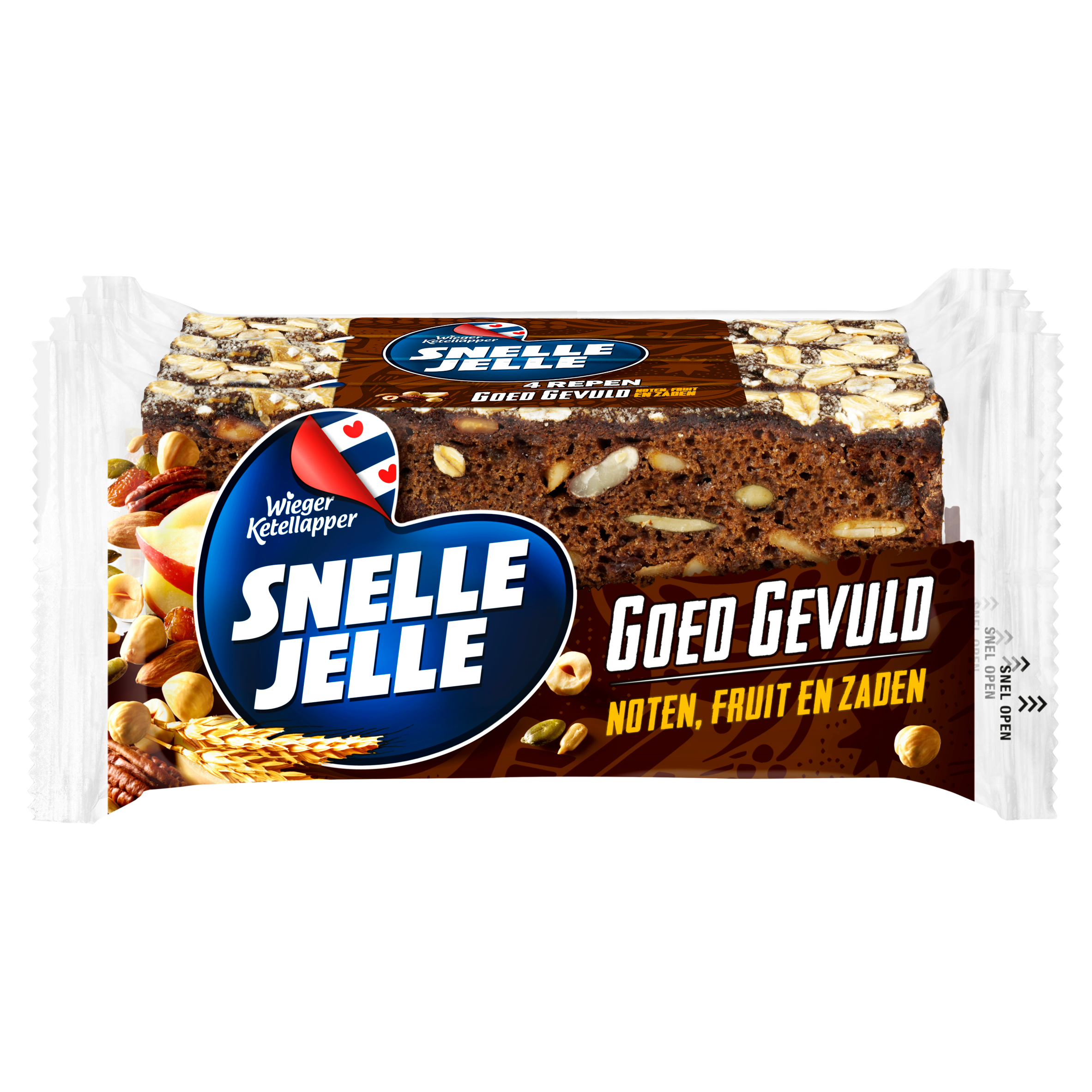 Snelle Jelle Goed Gevuld Noten, Fruit en Zaden 4 Stuks 214 g