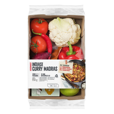 Huismerk Indiase curry madras verspakket