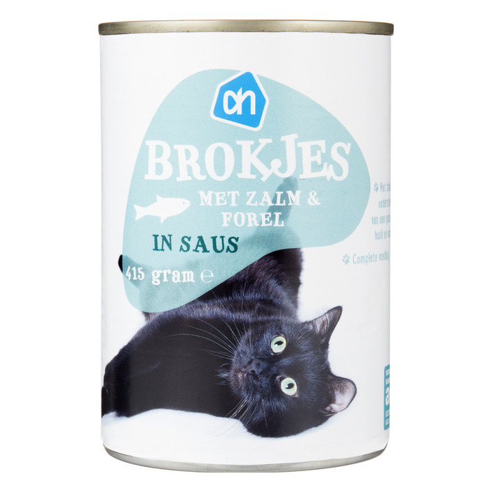 Huismerk Brokjes zalm-forel (voor de kat)