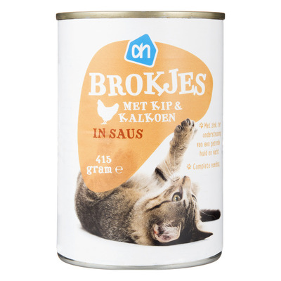 Huismerk Brokjes kip-kalkoen (voor de kat)