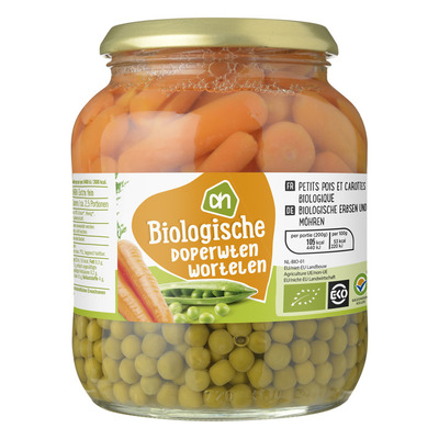 Huismerk Biologisch Doperwten-wortelen