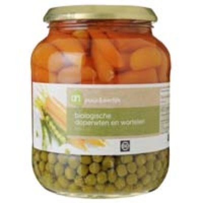 Huismerk Biologisch Doperwten-wortelen