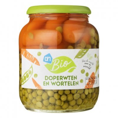 Huismerk Biologisch Doperwten-wortelen