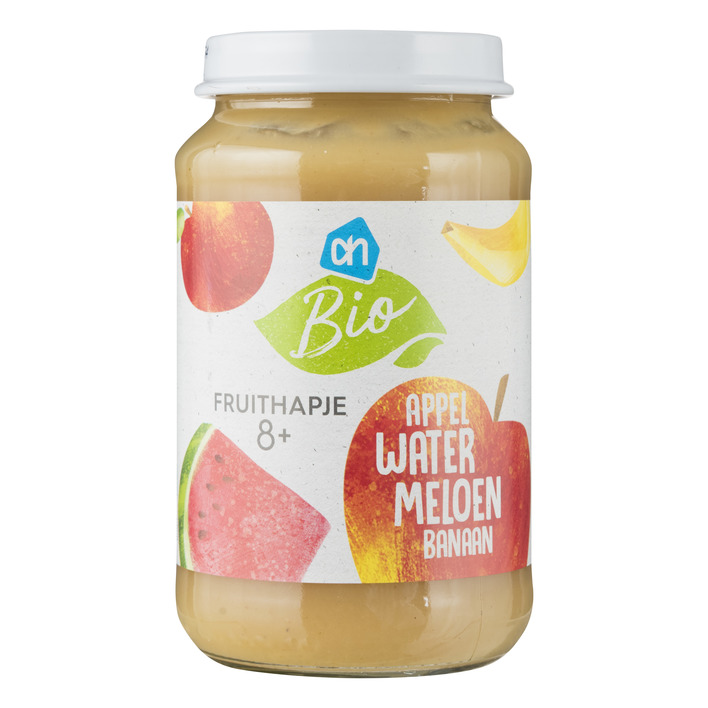 Huismerk Biologisch Fruithapje appel-watermeloen banaan 8m