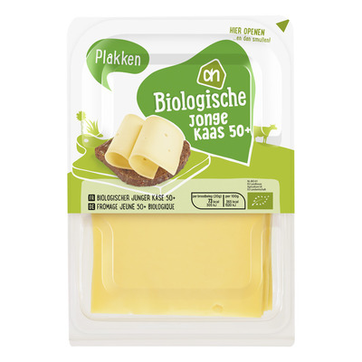 Huismerk Biologisch Jonge kaas 50+ plakken