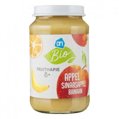 Huismerk Biologisch Fruithapje appel-sinaasappel banaan 8m