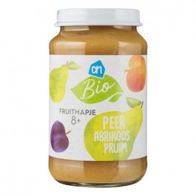 Huismerk Biologisch Fruithapje peer- pruim abrikoos 8m