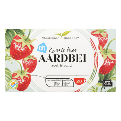 Huismerk Zwarte thee aardbei