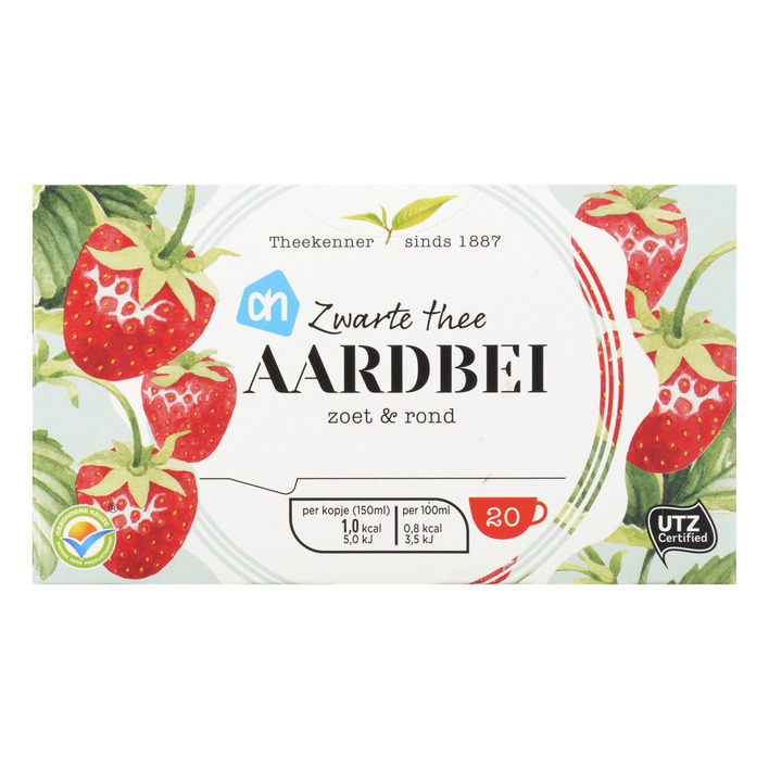 Huismerk Zwarte thee aardbei