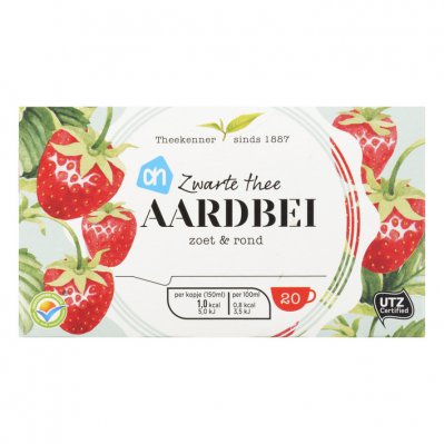 Huismerk Zwarte thee aardbei