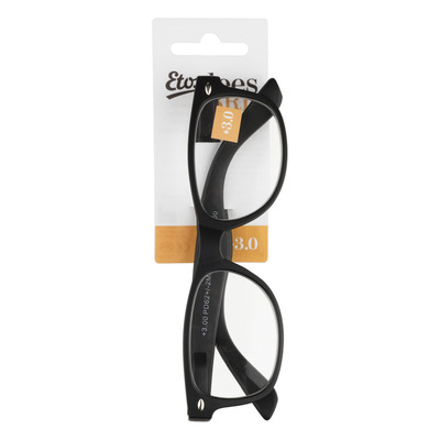 Huismerk Leesbril mat zwart +3