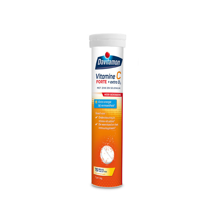 Davitamon Vitamine C forte + D3 bruistabletten