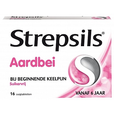 Strepsils Zuigtabletten aardbei suikervrij