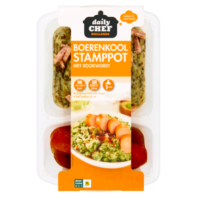 Huismerk Boerenkoolstamppot met rookworst