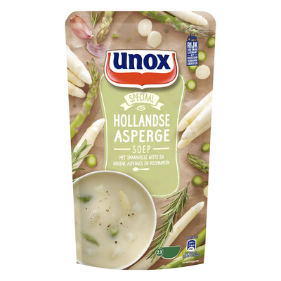 Unox Soep in zak aspergesoep