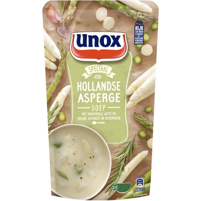 Unox Soep in zak aspergesoep