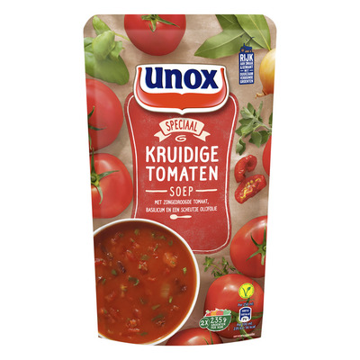 Unox Soep in zak kruidige tomatensoep