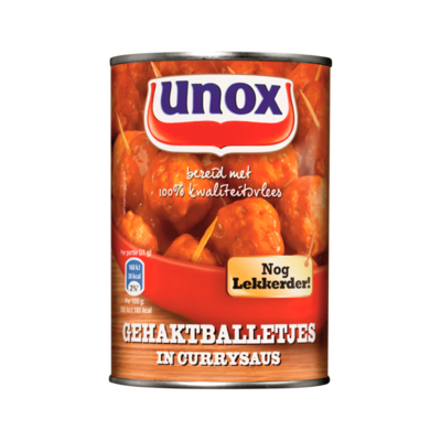 Unox Gehaktballetjes In Currysaus