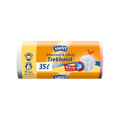 Swirl Afvalzakken 35 Liter Trekband 15 Stuks