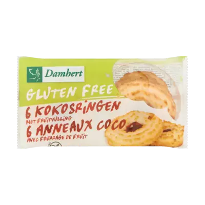 Damhert Glutenvrije Kokosringen met Fruitvulling 6 Stuks