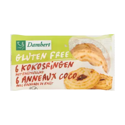 Damhert Glutenvrije Kokosringen met Fruitvulling 6 Stuks