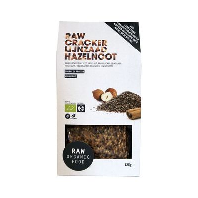 Raw Organic Food Crackers lijnzaad hazelnoot