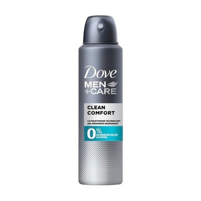 Dove Men+Care Clean Comfort 0% Deodorant Spray
