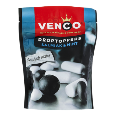 Venco Droptoppers salmiak mint