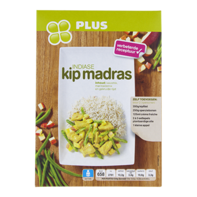 Huismerk Maaltijdpakket Indiase kip madras