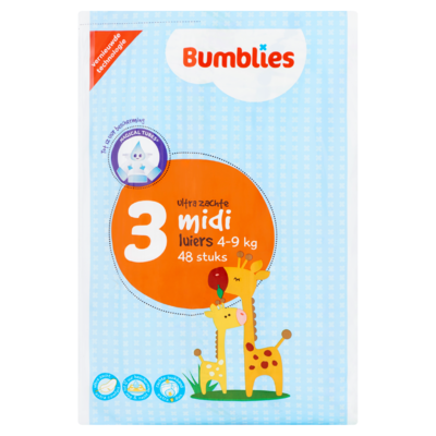 Bumblies Luiers 3 Midi Ultra Zachte 4-9 kg 48 Stuks