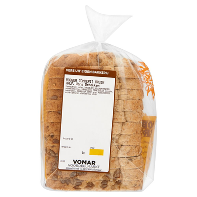 Vomar Robberbrood Zonnepit Bruin Half